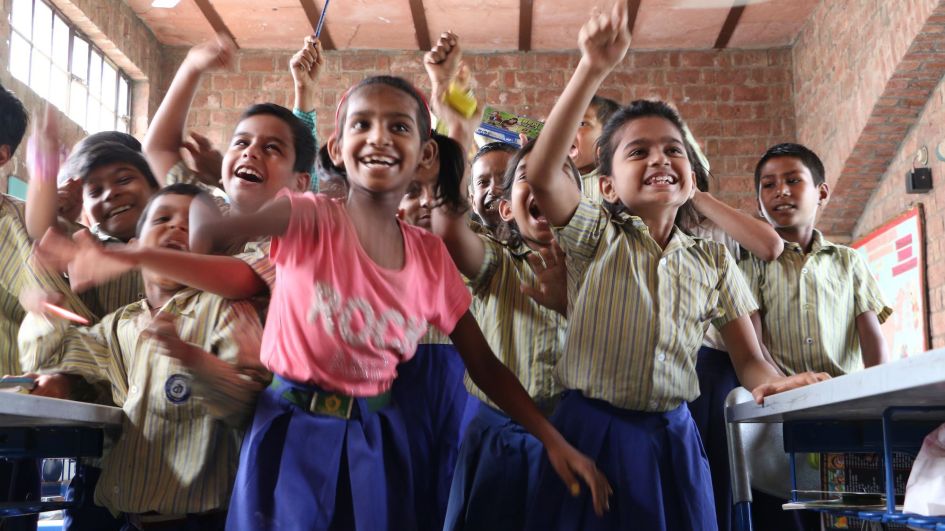 Happy children at the Katha Lab School